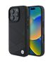 Original Case BMW hardcase Signature Leather Crossing Lines Pattern BMHCP16L23RCGPK for Iphone 16 Pro Black 3666339323547