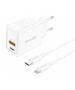 Foneng Charger Foneng EU56 1xUSB-A, 1xUSB-C, 20W (White) + cable USB-A to Lightning 070063  EU56 Type-C to iPhon έως και 12 άτοκες δόσεις 6970462510406