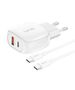 Foneng Charger Foneng EU41 USB-C+ USB-A 20W + kabel USB-C-USB-C (white) 070070  EU41 Type-C to Type- έως και 12 άτοκες δόσεις 6970462519737