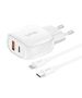 Foneng Charger Foneng EU41 USB-C+ USB-A 20W + cable USB-C - Lightning  (white) 070071  EU41 Type-C to Light έως και 12 άτοκες δόσεις 6970462519744