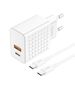 Foneng Charger Foneng EU41 USB-C +USB-A 20W +  cable USB-C - USB-C (white) 070073  EU42 Type-C to Type- έως και 12 άτοκες δόσεις 6970462519768