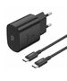 Foneng Charger Foneng EU51 USB-C 25W + cable USB-C - USB-C  (black) 070067  EU51 C-C black έως και 12 άτοκες δόσεις 6970462511656