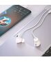 Wired In-Ear Earphones with 1.2m USB-C Cable and Microphone Jellico EP3A white 6974929202040