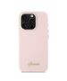 Guess Case for iPhone 16 Pro - Guess Silicone Script Metal Logo & Frame (GUHCP16LSMBSLP) - Pink 3666339344276 έως 12 άτοκες Δόσεις