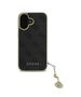 Guess Case for iPhone 16 - Guess Hardcase 4G Charms Collection (GUHCP16SGF4GGR) - Black 3666339345969 έως 12 άτοκες Δόσεις