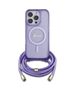 Guess Case for iPhone 16 Pro Max - Guess IML Crossbody Cord Cord Script MagSafe (GUHMP16LHCTSGNSU) - Purple 3666339345860 έως 12 άτοκες Δόσεις