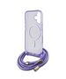 Guess Case for iPhone 16 - Guess IML Crossbody Crossbody Cord Script MagSafe (GUHMP16SHCTSGNSU) - Purple 3666339345846 έως 12 άτοκες Δόσεις