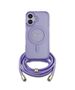 Guess Case for iPhone 16 - Guess IML Crossbody Crossbody Cord Script MagSafe (GUHMP16SHCTSGNSU) - Purple 3666339345846 έως 12 άτοκες Δόσεις