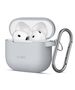 Case for APPLE AIRPODS 4 Tech-Protect Silicone Hook Crayon Grey 5906302370061