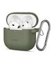 Case for APPLE AIRPODS 4 Tech-Protect Silicone Hook Olive Green 5906302370085