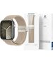 OEM DUX DUCIS pasek MIXTURE PRO pleciony do Apple Watch 42 / 44 / 45 / 49 mm jasno beżowy