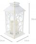 Dekoracja świąteczna Home Styling Collection Zimowy lampion ze świecą LED, 28 cm