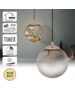 Dekoracja świąteczna Home Styling Collection Ozdoba świelna, transparentna kula z LED, Ø 25 cm