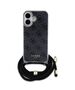 Guess Case for iPhone 16 - Guess Crossbody Cord 4G Print (GUHCP16SHC4SEK) - Black 3666339345129 έως 12 άτοκες Δόσεις