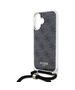 Guess Case for iPhone 16 - Guess Crossbody Cord 4G Print (GUHCP16SHC4SEK) - Black 3666339345129 έως 12 άτοκες Δόσεις