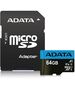 Adata Memory Card MicroSDHXC 64GB - Adata (AUSDX64GUICL10A1-RA1) - Black 4713218461933 έως 12 άτοκες Δόσεις