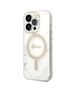 Original Case IPHONE 14 PRO Guess Hardcase Marble MagSafe + Wireless Charger (GUBPP14MHMEACSH) white 3666339103200