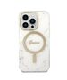 Original Case IPHONE 14 PRO Guess Hardcase Marble MagSafe + Wireless Charger (GUBPP14MHMEACSH) white 3666339103200