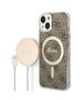 Original Case IPHONE 14 Guess Hardcase 4G Print MagSafe + Wireless Charger (GUBPP14LHJEACSP) brown 3666339102890