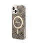 Original Case IPHONE 14 Guess Hardcase 4G Print MagSafe + Wireless Charger (GUBPP14LHJEACSP) brown 3666339102890