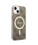 Original Case IPHONE 14 Guess Hardcase 4G Print MagSafe + Wireless Charger (GUBPP14LHJEACSP) brown 3666339102890