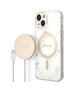 Original Case IPHONE 14 Guess Hardcase Marble MagSafe + Wireless Charger (GUBPP14SHMEACSK) white 3666339103187