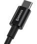 Kabel USB Baseus USB-C - USB-C 1 m Czarny (BSU2848BLK)