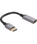 Lanberg Kabel adapter Lanberg Displayport (M) -> HDMI (F) 8K na kablu 20cm srebrny