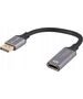 Lanberg Kabel adapter Lanberg Displayport (M) -> HDMI (F) 8K na kablu 20cm srebrny