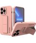 Wozinsky Wozinsky Kickstand Case elastyczne silikonowe etui z podstawką iPhone 13 Pro Max różowy 9598981 9145576234020