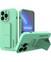 Wozinsky Wozinsky Kickstand Case elastyczne silikonowe etui z podstawką iPhone 13 Pro Max miętowy 9598982 9145576234037