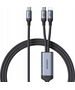 Kabel USB Joyroom USB-C - USB-C + Lightning 1.5 m Czarny (JYR886) 13299185 6941237100757