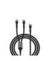 Devia 2in1 cable Extreme EC648  USB-C + USB-C - Lightning 1,2 m 3A black 6942297111653