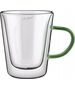 Lamart SZKLANKA LT 9118 300 ML VASO COLOR, 2 SZTUKI (TEA, LATTE, Z ZIELONYM UCHWYTEM) 13897010 8590669358953