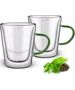 Lamart SZKLANKA LT 9118 300 ML VASO COLOR, 2 SZTUKI (TEA, LATTE, Z ZIELONYM UCHWYTEM) 13897010 8590669358953