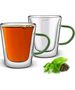 Lamart SZKLANKA LT 9118 300 ML VASO COLOR, 2 SZTUKI (TEA, LATTE, Z ZIELONYM UCHWYTEM) 13897010 8590669358953