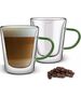 Lamart SZKLANKA LT 9118 300 ML VASO COLOR, 2 SZTUKI (TEA, LATTE, Z ZIELONYM UCHWYTEM) 13897010 8590669358953