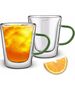 Lamart SZKLANKA LT 9118 300 ML VASO COLOR, 2 SZTUKI (TEA, LATTE, Z ZIELONYM UCHWYTEM) 13897010 8590669358953