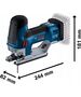 Bosch Bosch Cordless Jigsaw GST 18V-155 SC Professional solo, 18V (blue/black, without battery and charger, in L-BOXX) 13932823 4059952545776