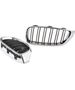 MTuning Grill sportowy podwójne żeberka Chrome & Black BMW 4 F32 F82 F33 F83 F36 Gran 2013-2021