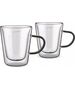 Lamart SZKLANKA LT 9120 300 ML VASO COLOR, 2 SZTUKI (TEA, LATTE, Z CZARNYM UCHWYTEM)