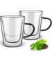 Lamart SZKLANKA LT 9120 300 ML VASO COLOR, 2 SZTUKI (TEA, LATTE, Z CZARNYM UCHWYTEM)