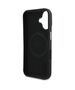 Original Case IPHONE 16 PLUS Guess Hardcase Grained Triangle MagSafe (GUHMP16MPGTSPSK) black 3666339302313