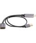 Lanberg Kabel adapter Lanberg HDMI (M) -> Displayport (F) 4K na kablu 20cm srebrny