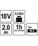 YATO ΜΠΑΤΑΡΙΑ LI-ION 18V 2Αh YT-82842 20182842 ΤΕΜΑΧΙΟ εως 12 άτοκες δόσεις