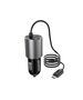 Dudao USB car charger with built-in micro USB 3.4 A cable black (R5Pro M)