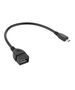 Cabletech Καλώδιο OTG USB - microUSB  20cm Μαύρο Cabletech DM-2908 έως 12 άτοκες Δόσεις