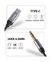 Yesido Cablu Adaptor Type-C la Jack - Yesido (YAU-20) - Black 6971050263483 έως 12 άτοκες Δόσεις