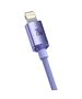 Baseus Cablu de Date Type-C la Lightning 20W, 2m - Baseus Crystal Shine (CAJY000305) - Purple 6932172602796 έως 12 άτοκες Δόσεις