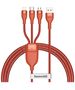 Baseus Cablu de Date USB la Lightning, Micro-USB, Type-C 66W, 1.2m - Baseus Flash Series (CA1T3-07) - Orange 6953156230330 έως 12 άτοκες Δόσεις